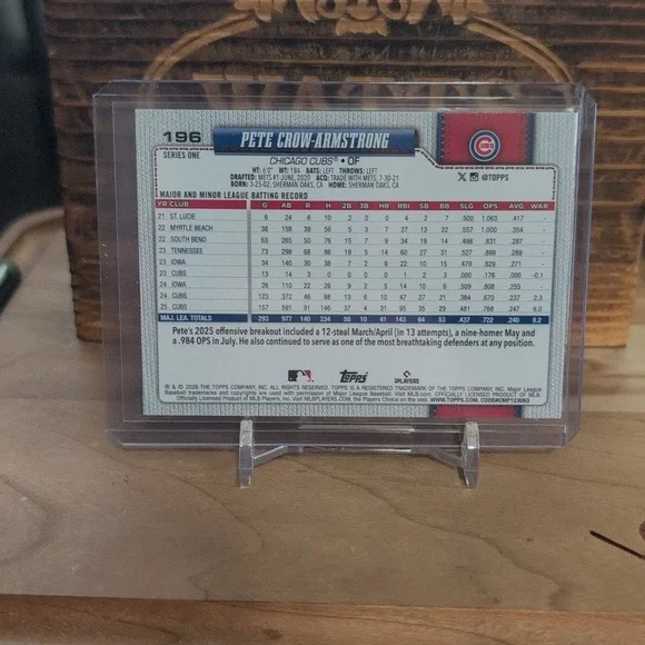 2026 Topps Pete Crow-Armstrong 75th Anniversary Diamante Cubs - Picture 3 of 3